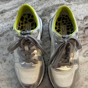 Philippe Model Silver and White Women's Sneakers